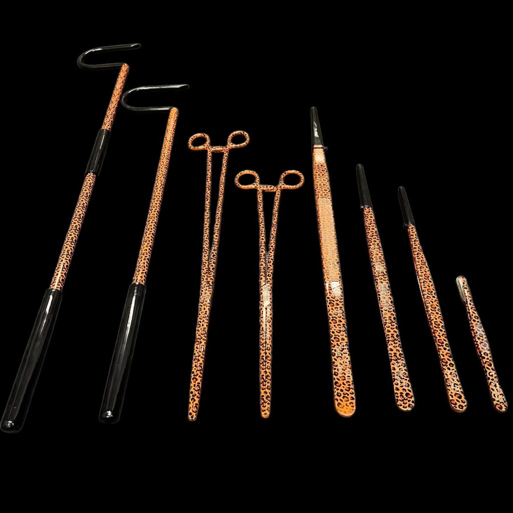 Cheetah Print Hook and Feeding Tool Sets - Living Art Ball Pythons