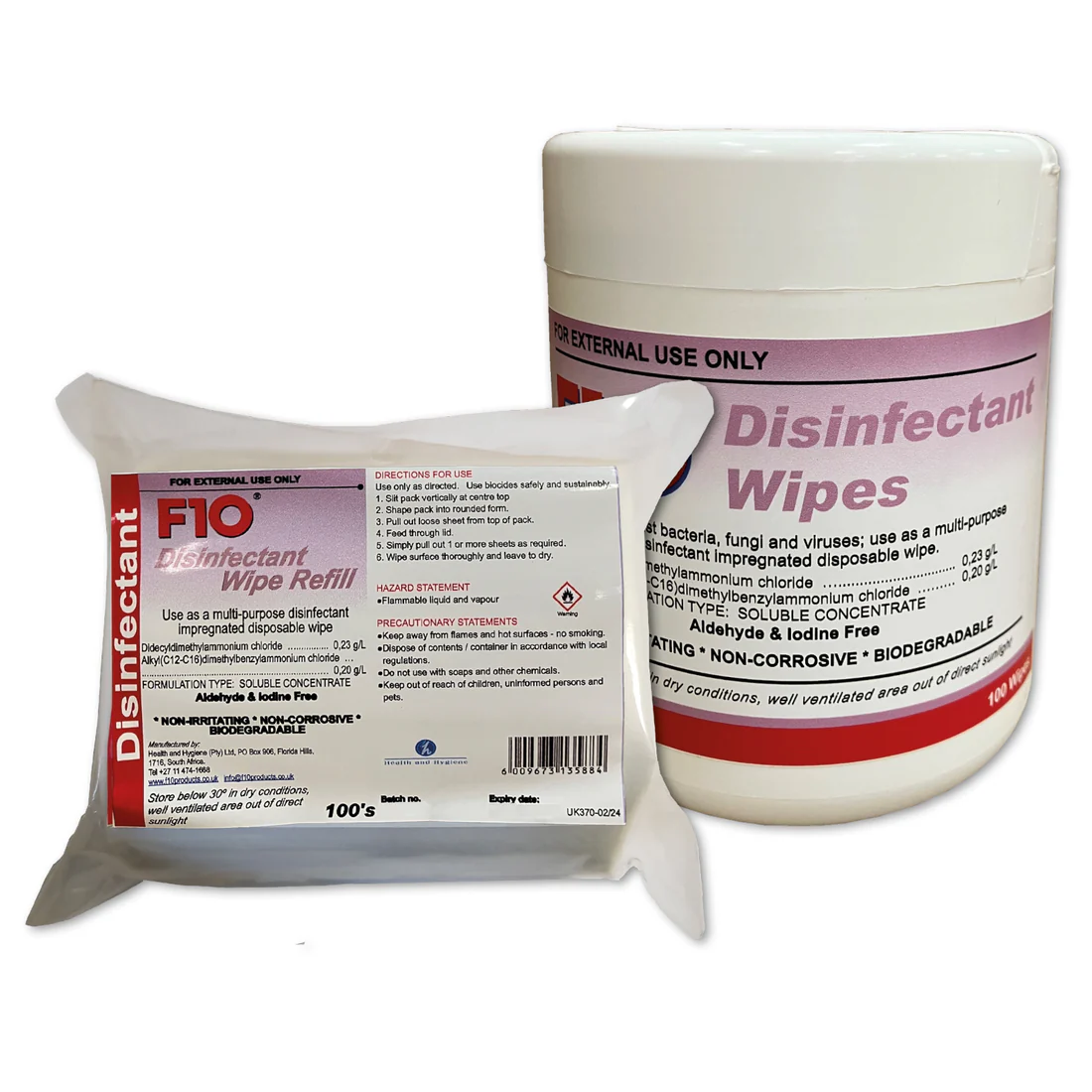 F10 Disinfectant Wipes – Reptile Safe Antibacterial & Antiviral Cleaning Wipes