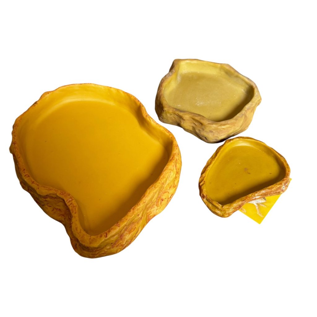 HabiStat Sandstone Feeding Dish – Heavy Reptile Food & Water Bowl (3 Sizes)