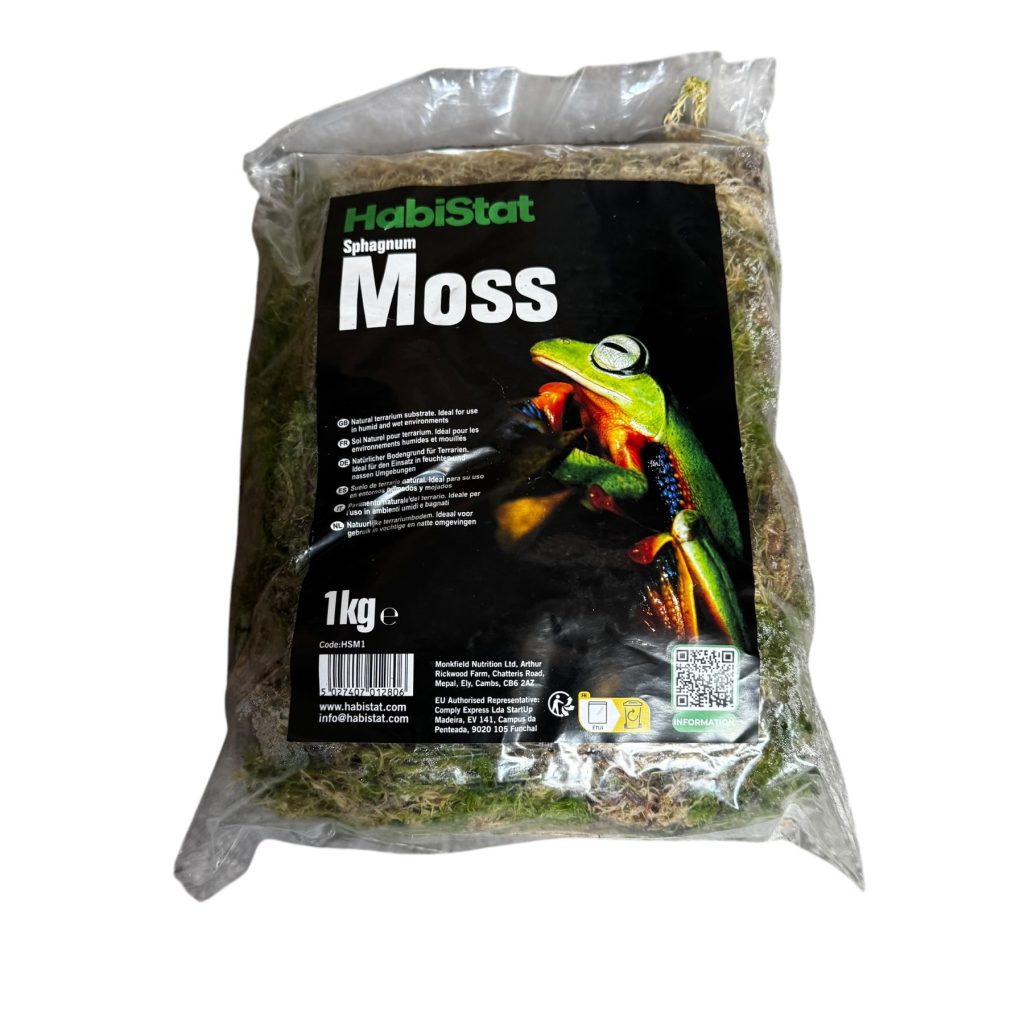 HabiStat Sphagnum Moss 1kg – Natural Humidity Moss for Reptiles & Bioactive Setups
