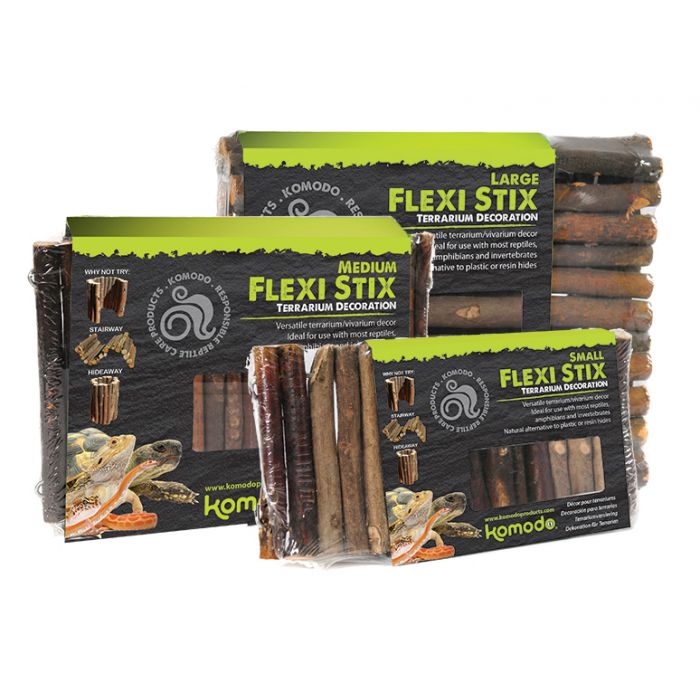 Komodo Flexi Stix – Bendable Natural Reptile Hide & Climbing Bridge (S/M/L)