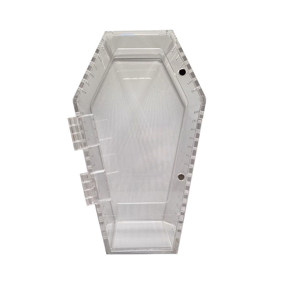 Acrylic Coffin Invertebrate Enclosure – Magnetic Lid Terrarium 170x100x120mm