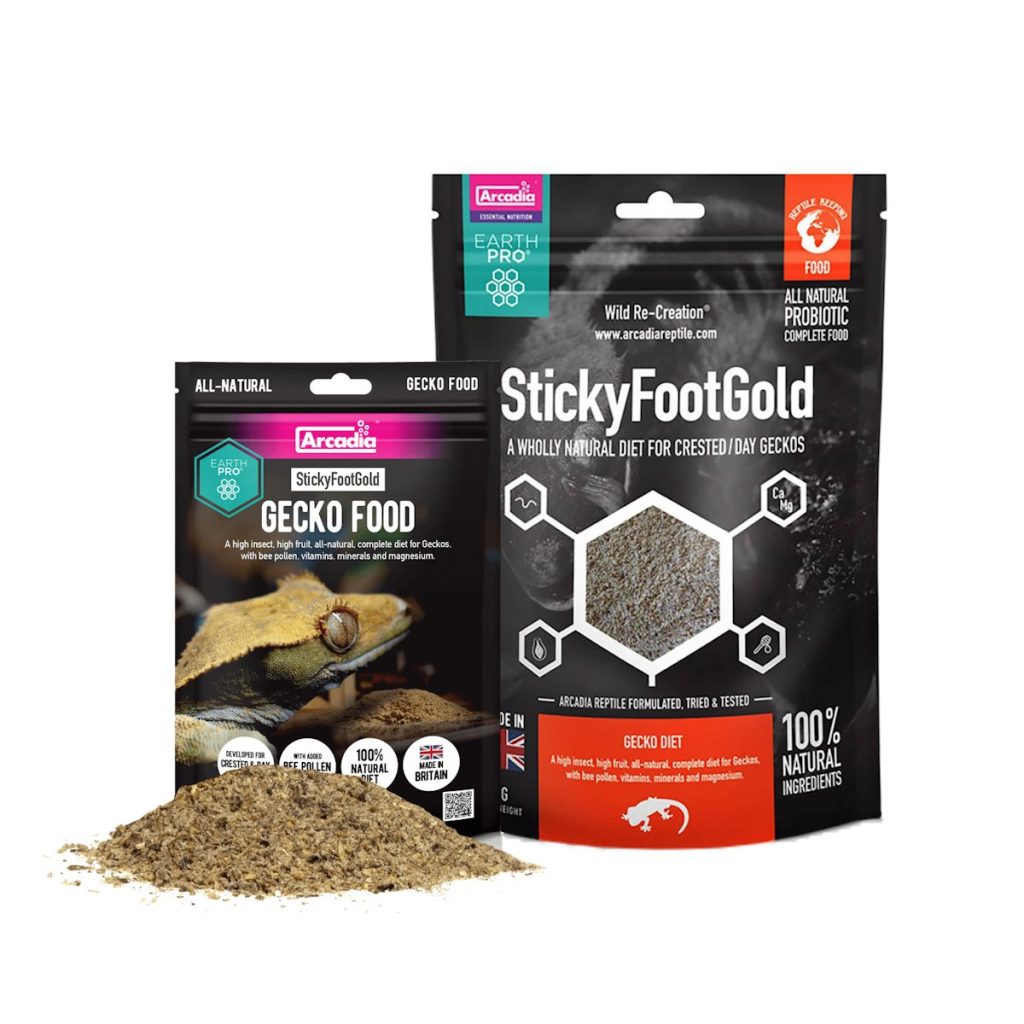 Arcadia EarthPro StickyFootGold – Complete Gecko Diet with Insects & Probiotics (50g & 180g)