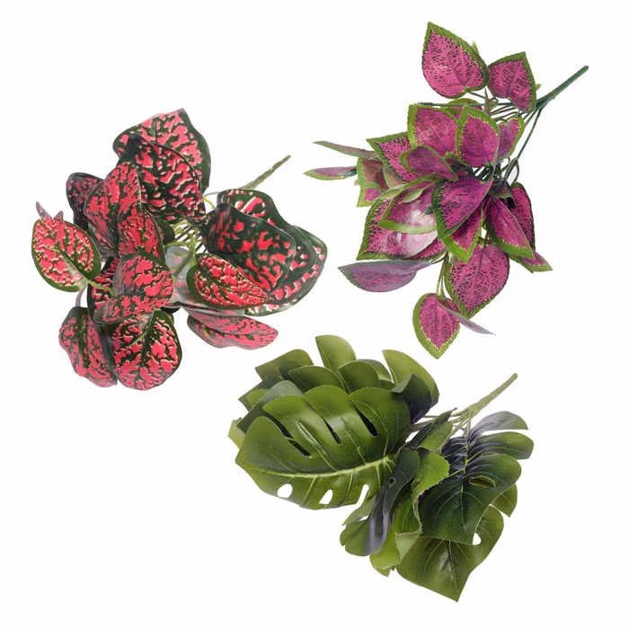 HabiStat Artificial Plants – Reptile Vivarium Plant Pack (3 Pack, Multiple Styles)