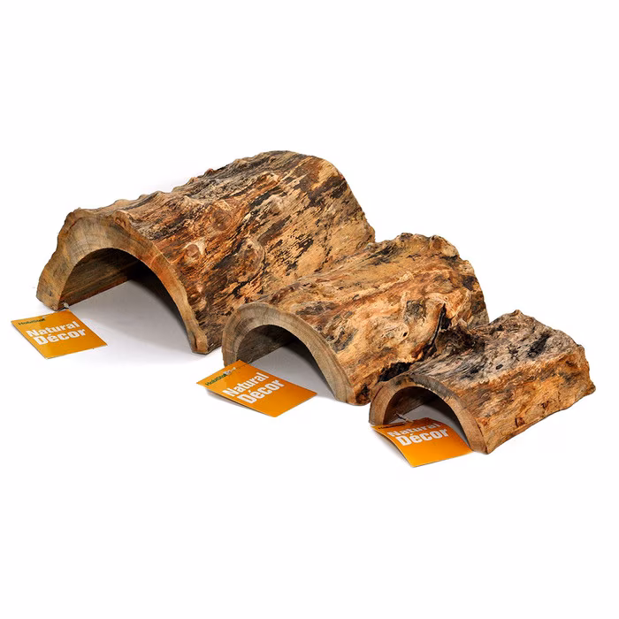 HabiStat Log Hideout – Natural Wooden Reptile Hide (Medium, Large & XL)