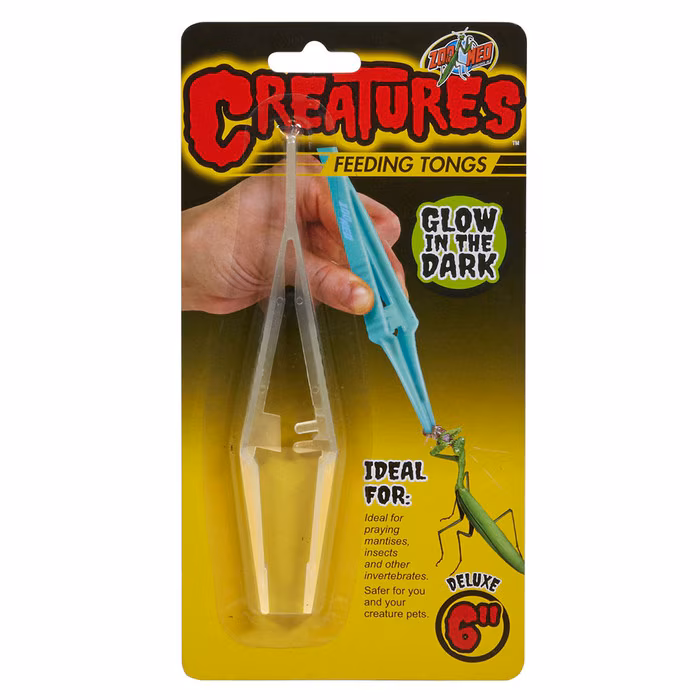 Zoo Med Creatures Plastic Feeding Tweezers – Glow in the Dark (6")