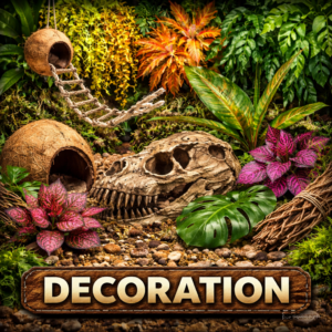 Reptile Vivarium Decoration Acrylic Arboreal Invertebrate Enclosure 75x75x150mm – Magnetic Door Terrarium