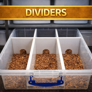 RUB Dividers Acrylic Arboreal Invertebrate Enclosure 75x75x150mm – Magnetic Door Terrarium