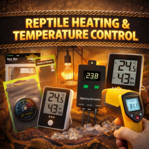 Reptile Heating and Temperature Control Acrylic Arboreal Invertebrate Enclosure 75x75x150mm – Magnetic Door Terrarium