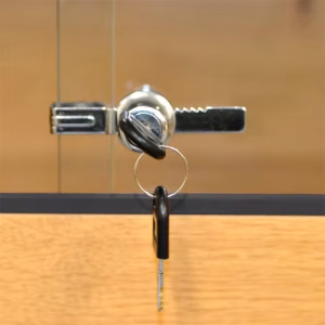 HabiStat Sliding Glass Door Lock – Vivarium Security Lock with 2 Keys (90mm & 120mm)