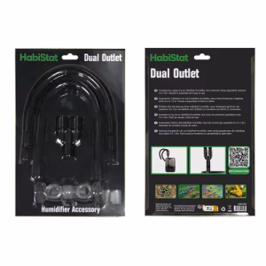 DualOutlet2 HABISTAT HUMIDIFIER DUAL OUTLET KIT FOR REPTILE HUMIDIFIER – SPLITS MIST TO TWO ENCLOSURES